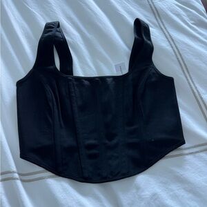 Banana Republic Cropped Black Sleeveless Corset Top - Size 4